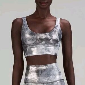NWOT Lululemon Sz 4 Align Bra Shine Silver Support Sports Bra A/B Cup Reversible